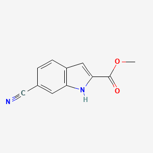 METHYL 6-CYANO-1H-INDOLE-2-CARBOXYLATE structure, CAS 104291-83-0