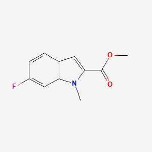 METHYL 6-FLUORO-1-METHYL-1H-INDOLE-2-CARBOXYLATE structure, CAS 550349-31-0