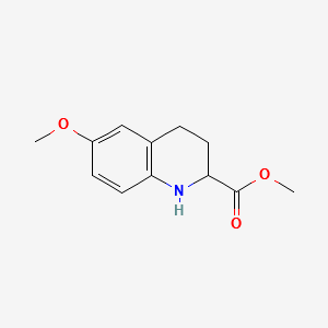 METHYL 6-METHOXY-1,2,3,4-TETRAHYDROQUINOLINE-2-CARBOXYLATE structure, CAS 176641-35-3