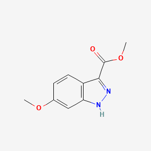 METHYL 6-METHOXY-1H-INDAZOLE-3-CARBOXYLATE structure, CAS 885278-53-5