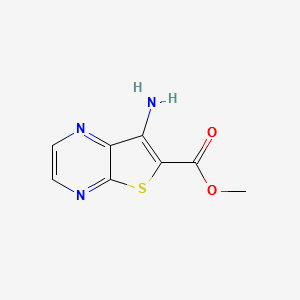 METHYL 7-AMINOTHIENO[2,3-B]PYRAZINE-6-CARBOXYLATE structure, CAS 244014-85-5