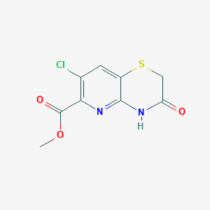 METHYL 7-CHLORO-3-OXO-3,4-DIHYDRO-2H-PYRIDO[3,2-B][1,4]THIAZINE-6-CARBOXYLATE structure, CAS 577691-69-1
