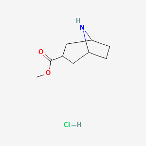 METHYL 8-AZABICYCLO[3.2.1]OCTANE-3-CARBOXYLATE HYDROCHLORIDE structure, CAS 179022-43-6