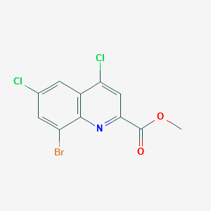 METHYL 8-BROMO-4,6-DICHLOROQUINOLINE-2-CARBOXYLATE structure, CAS 1150164-76-3