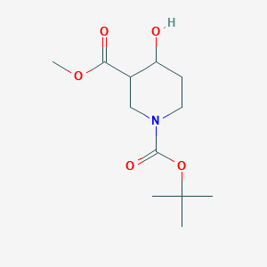 METHYL N-BOC-4-HYDROXYPIPERIDINE-3-CARBOXYLATE structure, CAS 406212-51-9