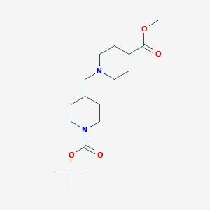 METHYL N-BOC-PIPERIDIN-4-YLMETHYLPIPERIDINE-4-CARBOXYLATE structure, CAS 914347-36-7