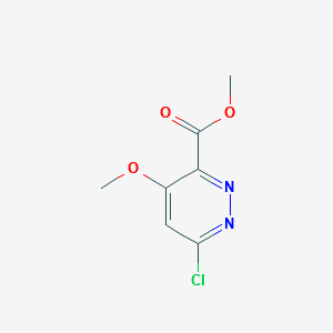 METHYL-6-CHLORO-4-METHOXYPYRIDAZINE-3-CARBOXYLATE structure, CAS 679405-85-7