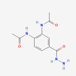 N,N'-(4-(HYDRAZINECARBONYL)-1,2-PHENYLENE)DIACETAMIDE structure, CAS 175204-20-3