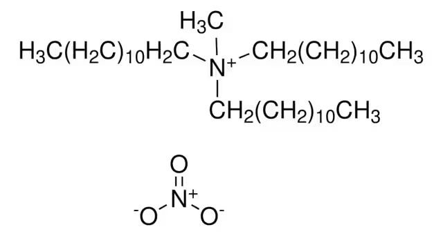 N,N-DIDODECYL-N-METHYLDODECAN-1-AMINIUM NITRATE structure, CAS 13533-59-0