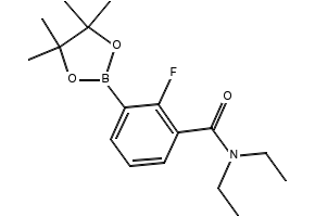 N,N-DIETHYL-2-FLUORO-3-(4,4,5,5-TETRAMETHYL-1,3,2-DIOXABOROLAN-2-YL)BENZAMIDE structure, CAS 1150271-35-4