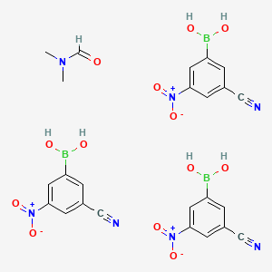 N,N-DIMETHYLFORMAMIDE TRIS((3-CYANO-5-NITROPHENYL)BORONATE) structure, CAS 957034-47-8