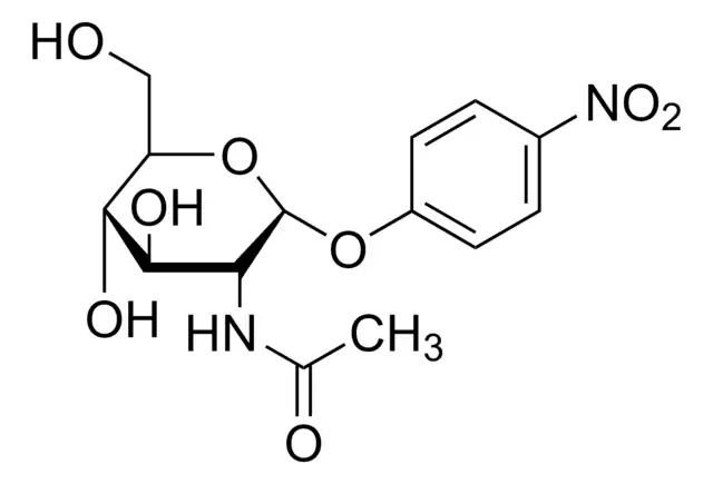 N-((2R,3R,4R,5S,6R)-4,5-DIHYDROXY-6-(HYDROXYMETHYL)-2-(4-NITROPHENOXY)TETRAHYDRO-2H-PYRAN-3-YL)ACETAMIDE structure, CAS 10139-02-3
