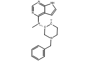 N-((3R,4R)-1-BENZYL-4-METHYLPIPERIDIN-3-YL)-N-METHYL-7H-PYRROLO[2,3-D]PYRIMIDIN-4-AMINE structure, CAS 477600-73-0