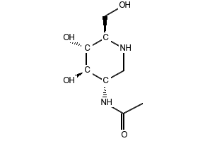 N-((3S,4R,5R,6R)-4,5-DIHYDROXY-6-(HYDROXYMETHYL)PIPERIDIN-3-YL)ACETAMIDE structure, CAS 105265-96-1