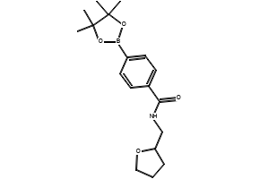 N-((TETRAHYDROFURAN-2-YL)METHYL)-4-(4,4,5,5-TETRAMETHYL-1,3,2-DIOXABOROLAN-2-YL)BENZAMIDE structure, CAS 1073355-09-5