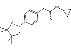N-(1-(4-(4,4,5,5-TETRAMETHYL-1,3,2-DIOXABOROLAN-2-YL)PHENYL)CYCLOPROPYL)ACETAMIDE structure, CAS 1218789-39-9