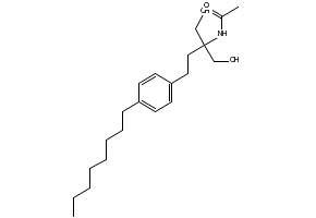 N-(1-HYDROXY-2-(HYDROXYMETHYL)-4-(4-OCTYLPHENYL)BUTAN-2-YL)ACETAMIDE structure, CAS 249289-10-9