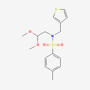 N-(2,2-DIMETHOXYETHYL)-4-METHYL-N-(THIOPHEN-3-YLMETHYL)BENZENESULFONAMIDE structure, CAS 58754-96-4