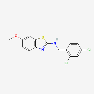 N-(2,4-DICHLOROBENZYL)-6-METHOXYBENZO[D]THIAZOL-2-AMINE structure, CAS 16763-13-6
