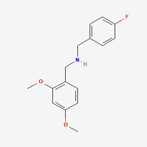 N-(2,4-DIMETHOXYBENZYL)-1-(4-FLUOROPHENYL)METHANAMINE structure, CAS 355815-27-9
