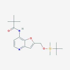N-(2-(((TERT-BUTYLDIMETHYLSILYL)OXY)METHYL)FURO[3,2-B]PYRIDIN-7-YL)PIVALAMIDE structure, CAS 1171920-37-8