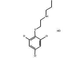 N-(2-(2,4,6-TRICHLOROPHENOXY)ETHYL)PROPAN-1-AMINE HYDROBROMIDE structure, CAS 887403-27-2