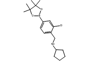 N-(2-(4,4,5,5-TETRAMETHYL-1,3,2-DIOXABOROLAN-2-YL)BENZYL)CYCLOPENTANAMINE structure, CAS 1256360-57-2