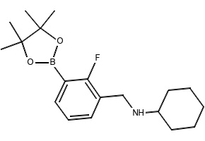 N-(2-FLUORO-3-(4,4,5,5-TETRAMETHYL-1,3,2-DIOXABOROLAN-2-YL)BENZYL)CYCLOHEXANAMINE structure, CAS 1256360-45-8