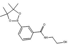 N-(2-HYDROXYETHYL)-3-(4,4,5,5-TETRAMETHYL-1,3,2-DIOXABOROLAN-2-YL)BENZAMIDE structure, CAS 943911-66-8