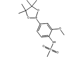 N-(2-METHOXY-5-(4,4,5,5-TETRAMETHYL-1,3,2-DIOXABOROLAN-2-YL)PHENYL)METHANESULFONAMIDE structure, CAS 1256360-27-6