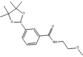 N-(2-METHOXYETHYL)-3-(4,4,5,5-TETRAMETHYL-1,3,2-DIOXABOROLAN-2-YL)BENZAMIDE structure, CAS 1073353-64-6