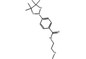 N-(2-METHOXYETHYL)-4-(4,4,5,5-TETRAMETHYL-1,3,2-DIOXABOROLAN-2-YL)BENZAMIDE structure, CAS 1073353-60-2