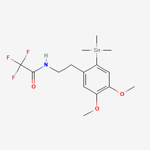 N-(4,5-DIMETHOXY-2-(TRIMETHYLSTANNYL)PHENETHYL)-2,2,2-TRIFLUOROACETAMIDE structure, CAS 170465-14-2