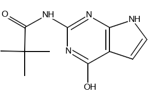 N-(4,7-DIHYDRO-4-OXO-1H-PYRROLO[2,3-D]PYRIMIDIN-2-YL)-2,2-DIMETHYLPROPANAMIDE structure, CAS 137281-08-4