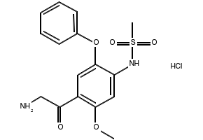 N-(4-(2-AMINOACETYL)-5-METHOXY-2-PHENOXYPHENYL)METHANESULFONAMIDE HYDROCHLORIDE structure, CAS 149436-41-9