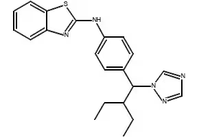 N-(4-(2-ETHYL-1-(1H-1,2,4-TRIAZOL-1-YL)BUTYL)PHENYL)BENZO[D]THIAZOL-2-AMINE structure, CAS 201410-53-9