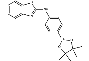N-(4-(4,4,5,5-TETRAMETHYL-1,3,2-DIOXABOROLAN-2-YL)PHENYL)BENZO[D]THIAZOL-2-AMINE structure, CAS 330793-85-6
