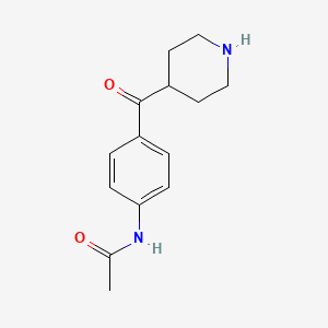 N-(4-(PIPERIDINE-4-CARBONYL)PHENYL)ACETAMIDE structure, CAS 124035-23-0