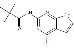 N-(4-CHLORO-7H-PYRROLO[2,3-D]PYRIMIDIN-2-YL)-2,2-DIMETHYLPROPIONAMIDE structure, CAS 149765-15-1
