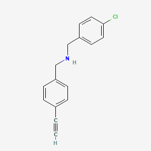 N-(4-CHLOROBENZYL)-1-(4-ETHYNYLPHENYL)METHANAMINE structure, CAS 1049809-94-0