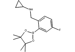 N-(4-FLUORO-2-(4,4,5,5-TETRAMETHYL-1,3,2-DIOXABOROLAN-2-YL)BENZYL)CYCLOPROPANAMINE structure, CAS 1256360-58-3