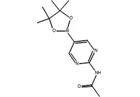 N-(5-(4,4,5,5-TETRAMETHYL-1,3,2-DIOXABOROLAN-2-YL)PYRIMIDIN-2-YL)ACETAMIDE structure, CAS 1218791-37-7