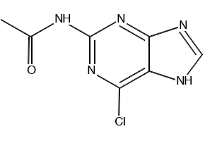 N-(6-CHLORO-7H-PURIN-2-YL)ACETAMIDE structure, CAS 7602-01-9