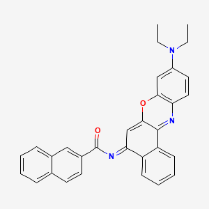 N-(9-(DIETHYLAMINO)-5H-BENZO[A]PHENOXAZIN-5-YLIDENE)-2-NAPHTHAMIDE structure, CAS 132097-01-9
