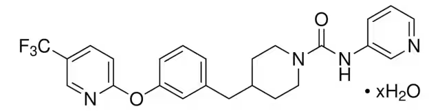 N-(PYRIDIN-3-YL)-4-(3-((5-(TRIFLUOROMETHYL)PYRIDIN-2-YL)OXY)BENZYL)PIPERIDINE-1-CARBOXAMIDE structure, CAS 1196109-52-0