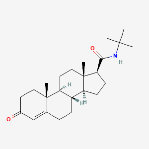 N-(TERT-BUTYL)-10,13-DIMETHYL-3-OXO-2,3,6,7,8,9,10,11,12,13,14,15,16,17-TETRADECAHYDRO-1H-CYCLOPENTA[A]PHENANTHRENE-17-CARBOXAMIDE structure, CAS 131267-80-6