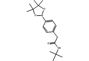 N-(TERT-BUTYL)-2-(4-(4,4,5,5-TETRAMETHYL-1,3,2-DIOXABOROLAN-2-YL)PHENYL)ACETAMIDE structure, CAS 1256359-83-7