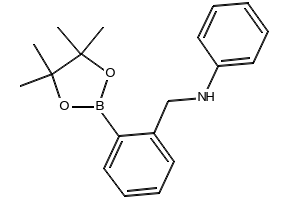 N-BENZYL-2-NITRO-6-(4,4,5,5-TETRAMETHYL-1,3,2-DIOXABOROLAN-2-YL)ANILINE structure, CAS 1256360-35-6