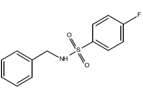 N-BENZYL-4-FLUOROBENZENESULFONAMIDE structure, CAS 727-36-6