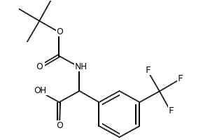 N-BOC-2-(3-TRIFLUOROMETHYLPHENYL)-DL-GLYCINE structure, CAS 146621-92-3